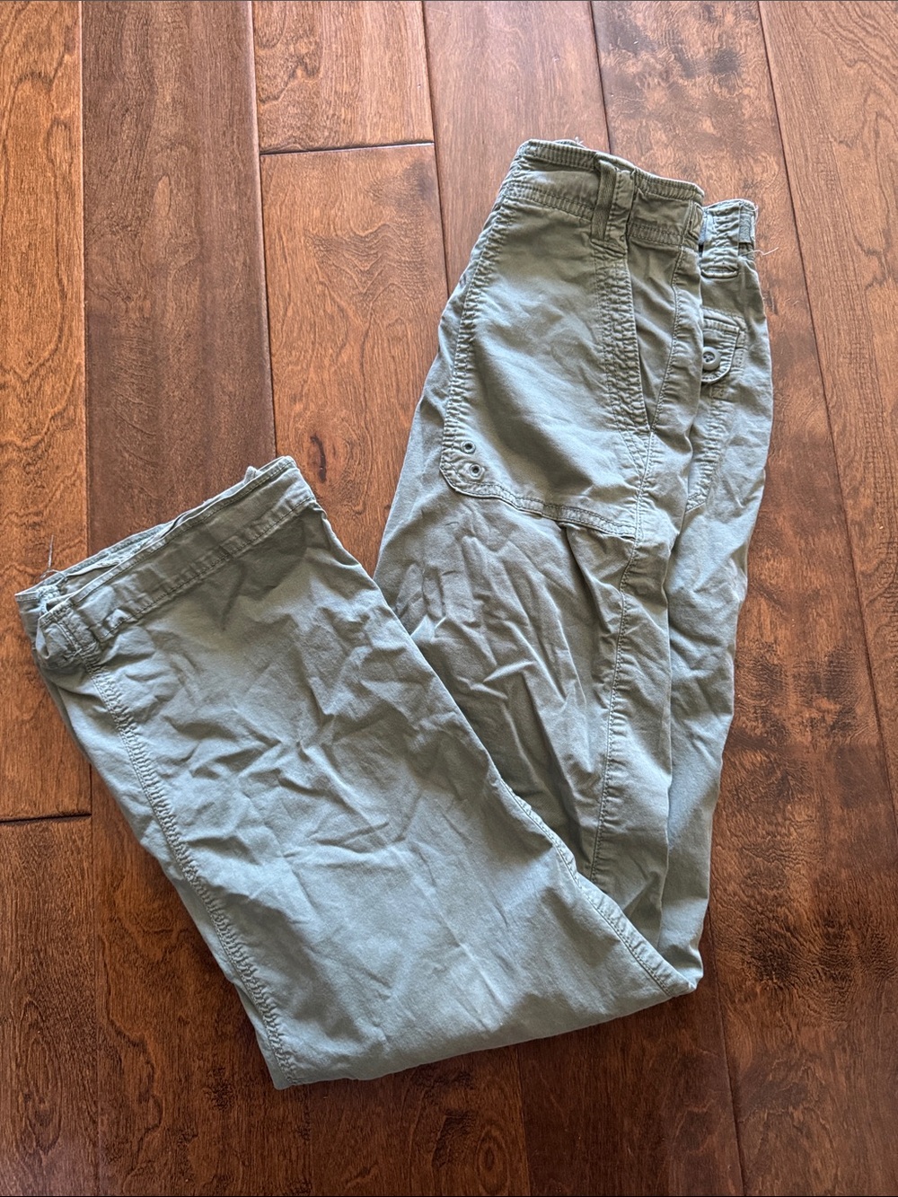 American Eagle Outfitters Straight-Leg Utility Pants Olive Green sz 000